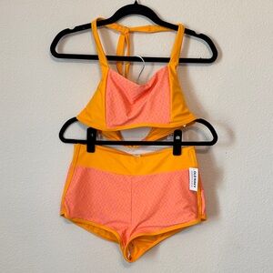 Old Navy Vibrant Orange and Pink Bikini Set